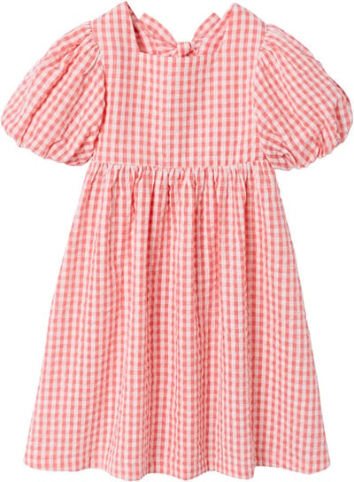 Vertbaudet Jurk meisjes Vichy knopen rug