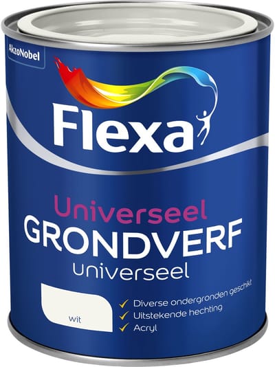 Flexa Grondverf Universeel - Metaal, Hout En Kunststof - Wit - 750ml