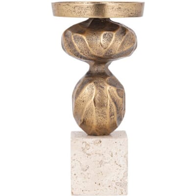 PTMD - Kandelaar Malines - Goud - 11x11x23cm