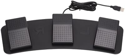 Drievoudig Voetschakelaarpedaal voor Gaming, USB-toetsenbord en Muis, Brede Pedalen voor Comfort en Multimediatoepassingen