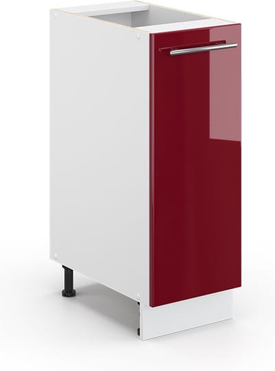 Vicco Fame-Line Halfhoge kast – 30 x 82 cm zonder werkblad Bordeauxrode hoogglans