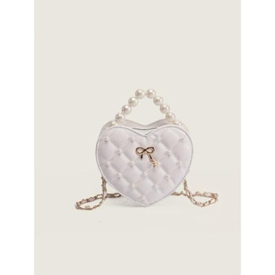 Nieuwe Parel Liefde Tas Niche Design, Xiaoxiangfeng Ketting Schoudertas Crossbody white