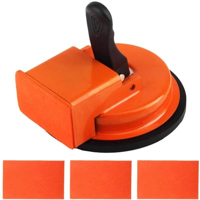 Laminaat Leggereedschap - Vloer Reparatie Tool - Voegen Afsluiten - Sterke Zuignap - 17.5 x 13.7 x 4 cm - Oranje