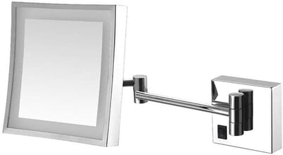 Wandmake-upspiegel - Vergrotende spiegel - Schoonheidsroutine - Ingebouwde LED - 3x Vergroting - One Color