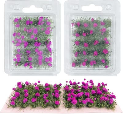 Bloemen Gras Set - Miniatuur Modelbouw - Landschap Decoratie - Realistische Textuur - 1.6 cm Hoogte - Stijl 2-1