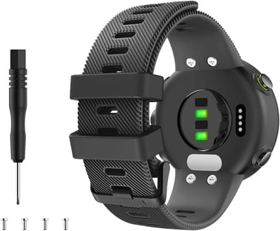 Zachte Siliconen Vervangband voor Garmin Forerunner 45, Verstelbare Sportarmband, Comfortabele Polsband