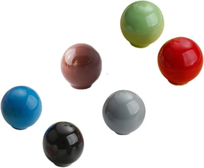 Ronde Deurklinken Set van 6, Schattige Keramische Handgrepen voor Keukenkasten en Meubels, Perfecte Decoratie voor Huishoudens