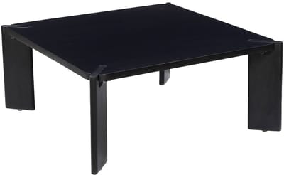sweeek - Vierkante salontafel in massief hout 80cm - reva