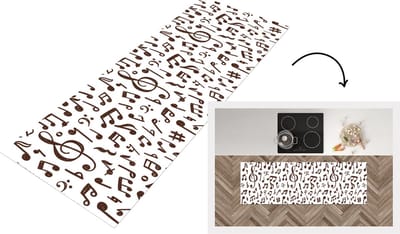 Keukenloper - Loper keuken - Muzieknoten - Patronen - Muziek - 150x50 cm - Keukenloper vinyl