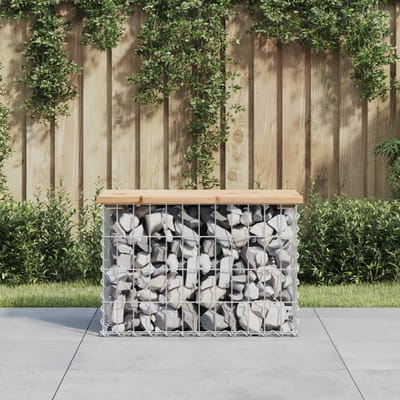 vidaXL - Tuinbank - schanskorfontwerp - 63x31,5x42 - cm - massief - grenenhout