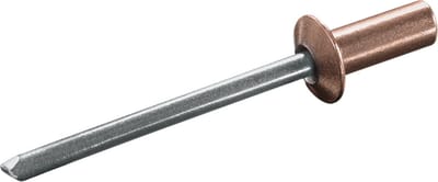 GOEBEL® - 1000 x Gesloten blindklinknagels (Ø x L) 3,2 x 6,5 mm - Koper / RVS A2 - Vlakke kop - CUP - 2000032650 - Popnagel