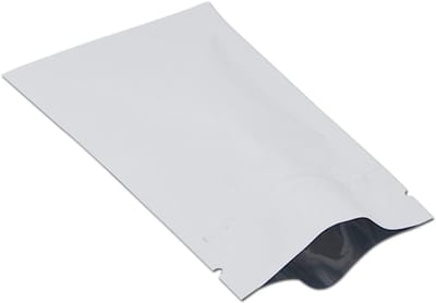 zakjes met gripseal, 100 stuks, aluminiumfolie, gripsluiting, gemaakt van mylar, geschikt voor levensmiddelen, geurdicht (Mat Wit, 12x18cm (4.7x7.1 inch))