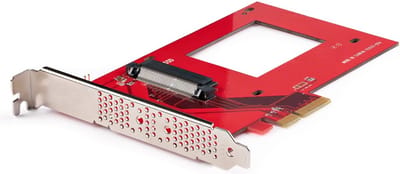 StarTech.com U.3 naar PCIe Adapter Kaart, PCIe 4.0 x4 Adapter voor 2.5" U.3 NVMe SSDs, SFF-TA-1001 PCI Express Uitbreidingskaart voor Desktops/Servers, TAA Compliant, OS Onafhankelijk