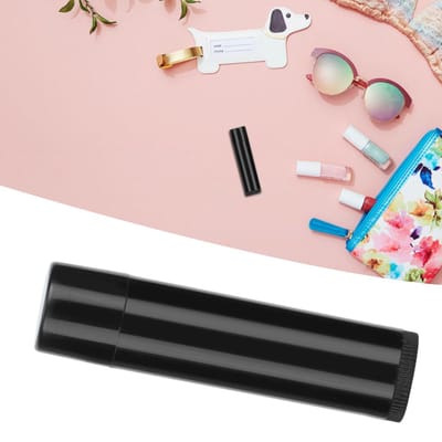 100 Pièces 4,2g 5ml Mini Tube à Rouge à Lèvres Vide Bricolage Noir Rond Contenant pour Baume à Lèvres Outils Cosmétiques white
