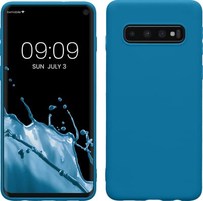 kwmobile telefoonhoesje geschikt voor Samsung Galaxy S10 - Hoesje voor smartphone - Back cover in Caribisch blauw