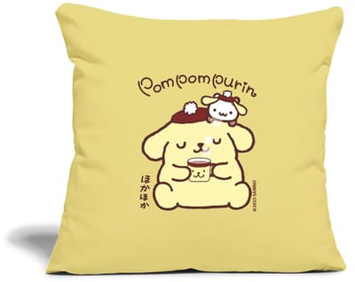 Pompompurin Drinkt Koffie Met Muffin Sierkussenhoes, 45 x 45 cm