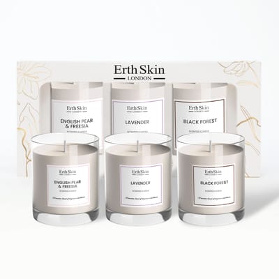 ErthSkin London Tranquiele Bosnachten Geurkaarsen (Set van 3 Kaarsen) 1
