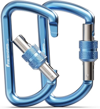 Sterke 3 Inch Karabijnhaak met Schroefsluiting - 1220 kg Belasting - Aluminium