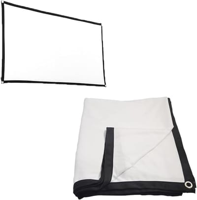 Projectorscherm - Beamerdoek Opvouwbaar - Thuisbioscoop Creëren - Hoge Contrast Polyester - 60 inch - Wit