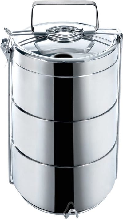 Thermocontainer voor Eten Edelstaal 3-Niveaus 3x900 ml - Voedselcontainer - Lunchbox - Thermohouder