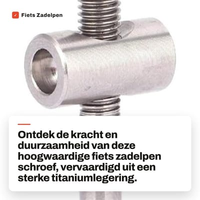 Dailygoods- Zadelpen Schroef Titanium Legering - Fiets Zadelpen Bouten - Vaste Bout - Lichtgewicht - Hoge Stabiliteit - Oxidatiebestendig