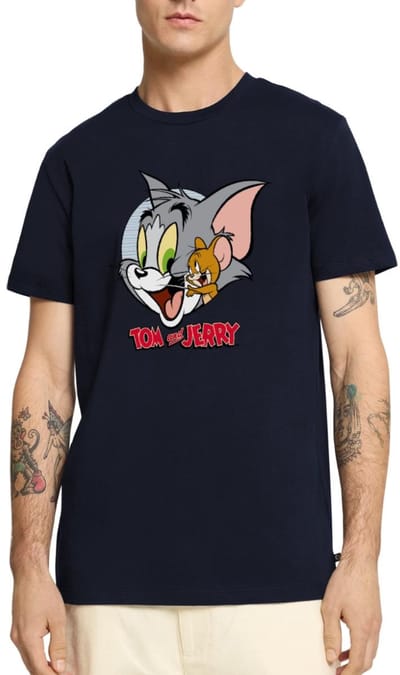 Tom En Jerry Knuffelig Premium T Shirt Heren
