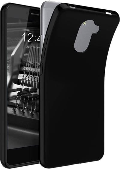Zwart TPU Siliconen Case Hoesje Geschikt voor Huawei Y7 Prime