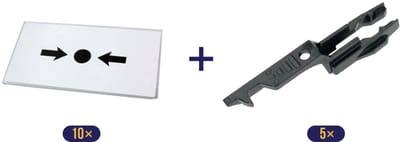 Breekglas voor Handbrandmelder 10 Stuks - Reset sleutel 5 Stuks - Voordeel set - Breekglaasjes - Test sleutels