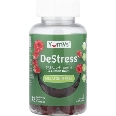YumVs DeStress Gummies, Zonder Melatonine, Gemengde Bessen, 42 Gummies