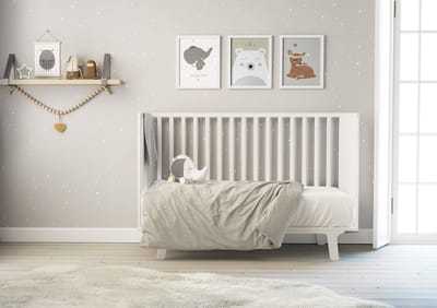 Mistral Home - DEKBEDOVERTREK - gewassen katoen - 100 x 140 cm - junior - effen kleur - beige - Voor baby of peuter