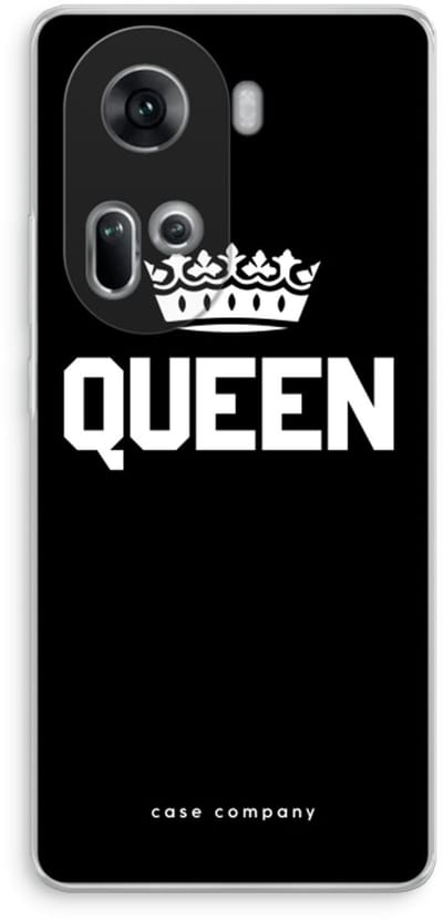 Case Company® - Hoesje geschikt voor Oppo Reno 11 hoesje - Queen zwart - Soft Cover Telefoonhoesje - Bescherming aan alle Kanten en Schermrand