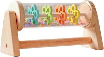 Regenstok Sensorisch Instrument - Muziekspeelgoed Peuters - Vroege Kind Ontwikkeling - Auditief Tactiele Feedback - 20 cm - Houtkleurig