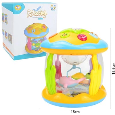 Educatief Speelgoed voor Baby's Peuters Kinderen Baby Speelgoed 6 tot 12 Maanden Muzikaal Lichtgevend Buiktijd Baby Speelgoed Oceaan Roterende Projector yellow