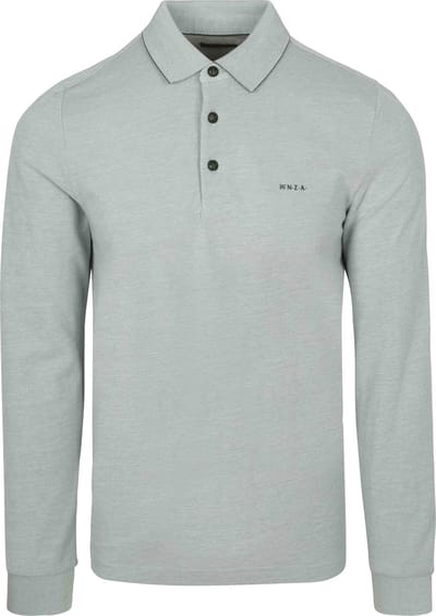 NZA - Groen katoenen polo shirt lang
