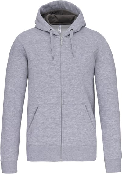 Kariban Hooded sweater met rits K444 - Oxford Grey - L