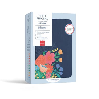 La Petite Epicerie Paint by Numbers Note book “THE BOUQUET / HET BOEKET / LE BOUQUET” inclusief 200 pagina's blanco A5 notitieboek & veganistische leren omslag 24,5x32,5cm 524gr| Creatieve | Hobbyset | kinderen en volwassenen | beginnersvriendelijk