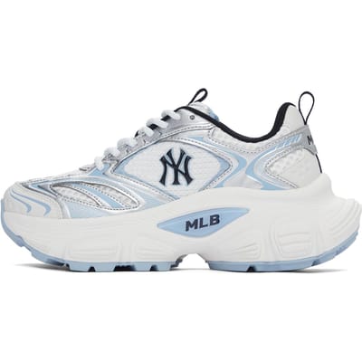 MLB New York Yankees Comfortabele Zachte Veelzijdige Hoogte Verhogende Lage Top Dad Schoenen Unisex sneaker Wit Blauw 3ASHWD15N-50BLS 37.5