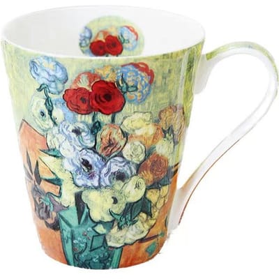 Van Gogh Monet Koffiekop Europese Stijl Kleine Luxe Mok Keramische Kantoorbeker Cadeau Souvenir 401-500ml