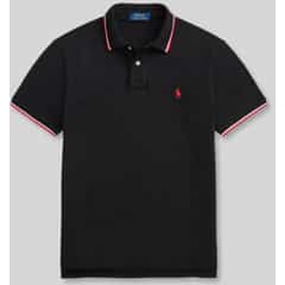 regular fit poloshirt van puur katoen met contraststrepen