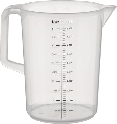 APS Maatbeker - Mengbeker - Vaatwasserbestendig - Kunststof - 5 Liter - Voor Horeca - Voor Buffet