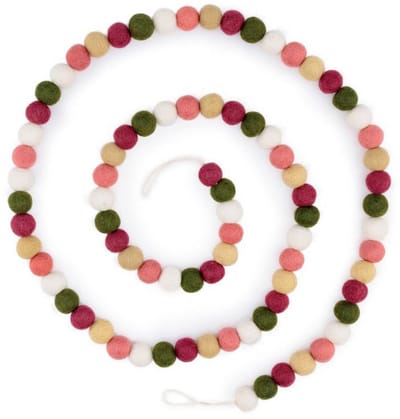 Wolvilt Slinger Viltballetjes Mistletoe Dreams - Fairtrade Homedeco - 200cm