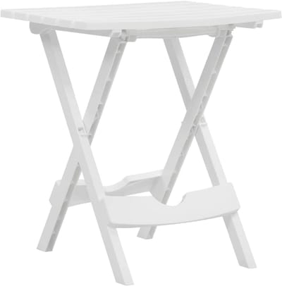Inklapbare vierkante bijzettafel voor tuin of balkon wit