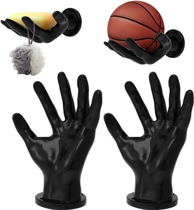 Creatieve Wanddecoratie in Handvorm, Handvormige Planken voor Binnen, Ideaal voor Basketballen en Sleutels, Unieke Wandhaak voor Decoratie en Opberging