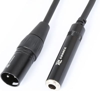Verloopkabel XLR Male - 6,3M Jack Female