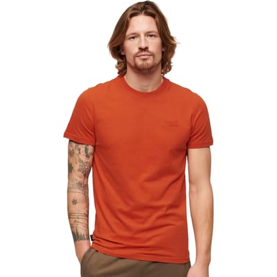 Superdry - Essential T-shirt van biologisch katoen met logo - Heren - T-shirts
