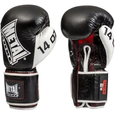 Leren bokshandschoenen Metal Boxe sparring