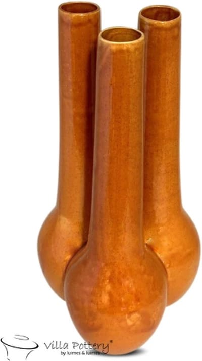 Vaas - Villa Pottery - Decoratie - Woondecoratie - Keramiek - Flowerpower 4_2 Orange Reactive