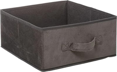 5Five Opbergmand/kastmand - grijs - 14 liter - 31 x 31 x 15 cm - Opbergboxen - Vakkenkast manden - polyester