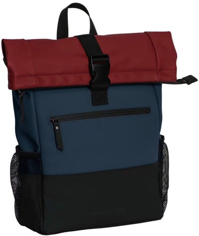 Daniel Ray Portland Rolltop Laptop Rugzak Waterproof - 15,6 inch - Burgundy / Navy / Black