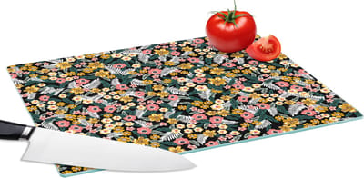 Glazen Snijplank - 39x28 - Bloemen - Regenboog - Patronen - Snijplanken Glas
